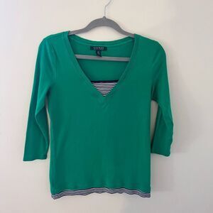 Lauren Ralph Lauren Green Long Sleeve Top